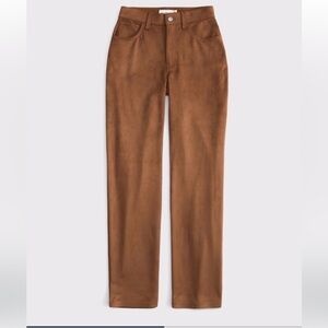 Abercrombie vegan suede 90’s relaxed pant.